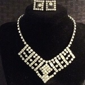 Vintage Rhinestone Jewelry Set